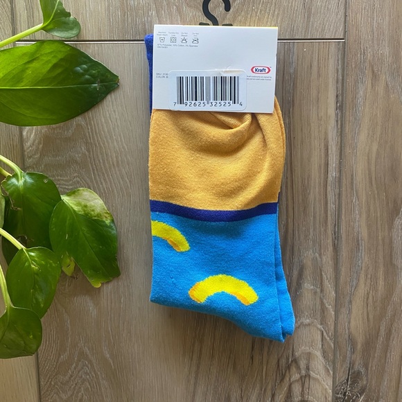 Crazy Socks Kraft Macaroni & Cheese Novelty Unisex Socks BNWT - Picture 2 of 3